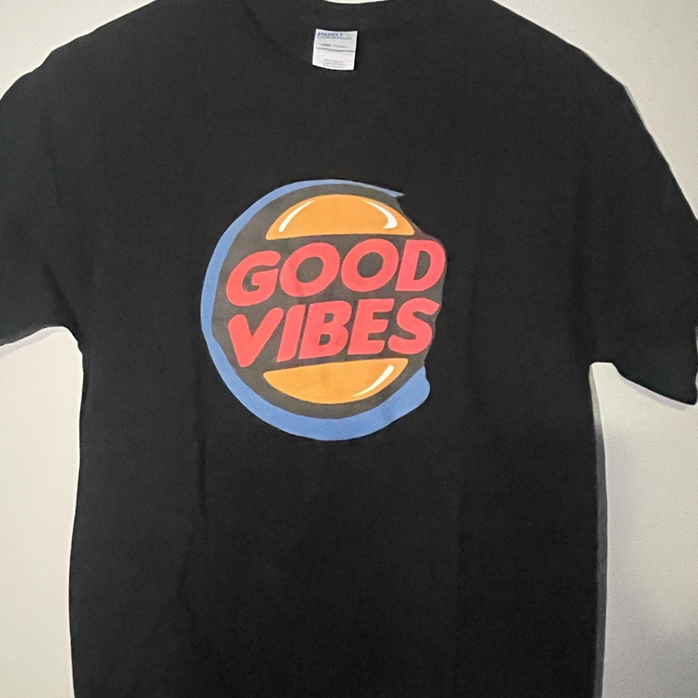 Port and Company Black 'Good Vibes' Tee